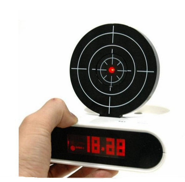 Laser Target Desk Shooting Gun Alarm Clock